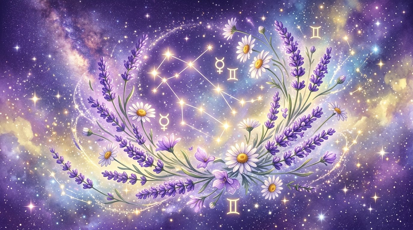 Flor de Gêmeos - Lavanda