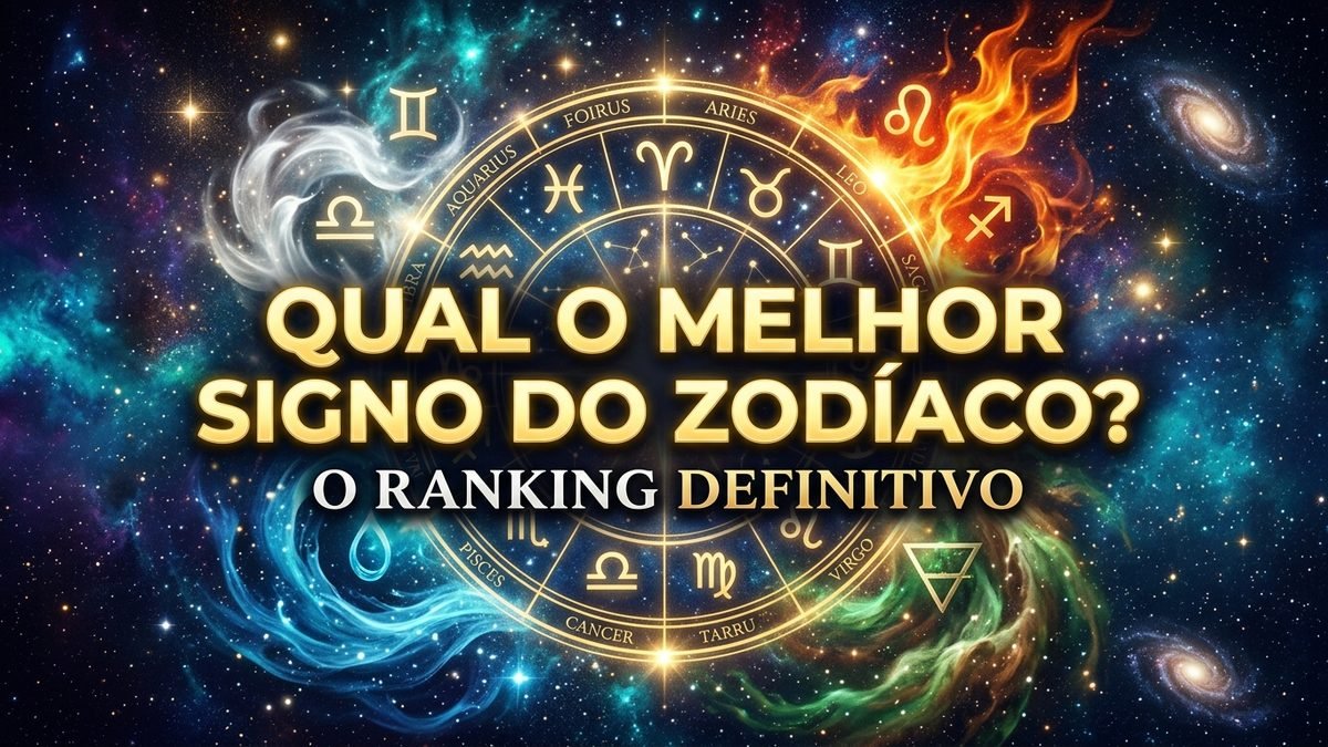 Gráfico astrológico comparativo demonstrando qual o melhor signo em diferentes áreas da vida